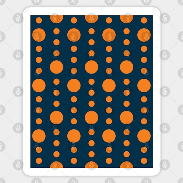 Blue and Orange Circle Seamless Pattern 021#002 Sticker by jeeneecraftz